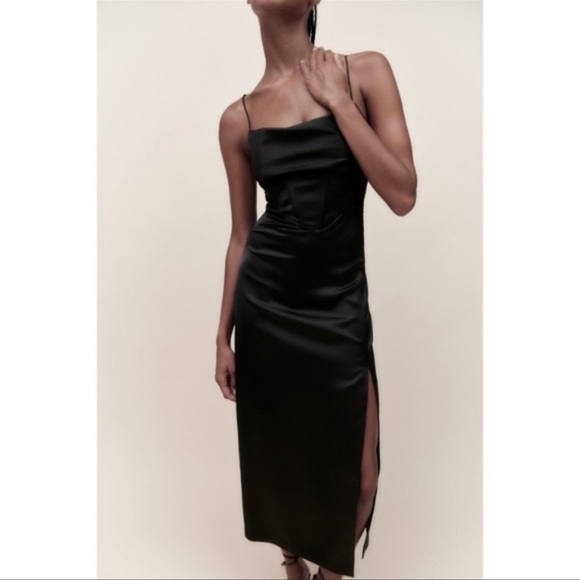 Zara Dresses Zara Satin Corset Slip Dress Poshmark
